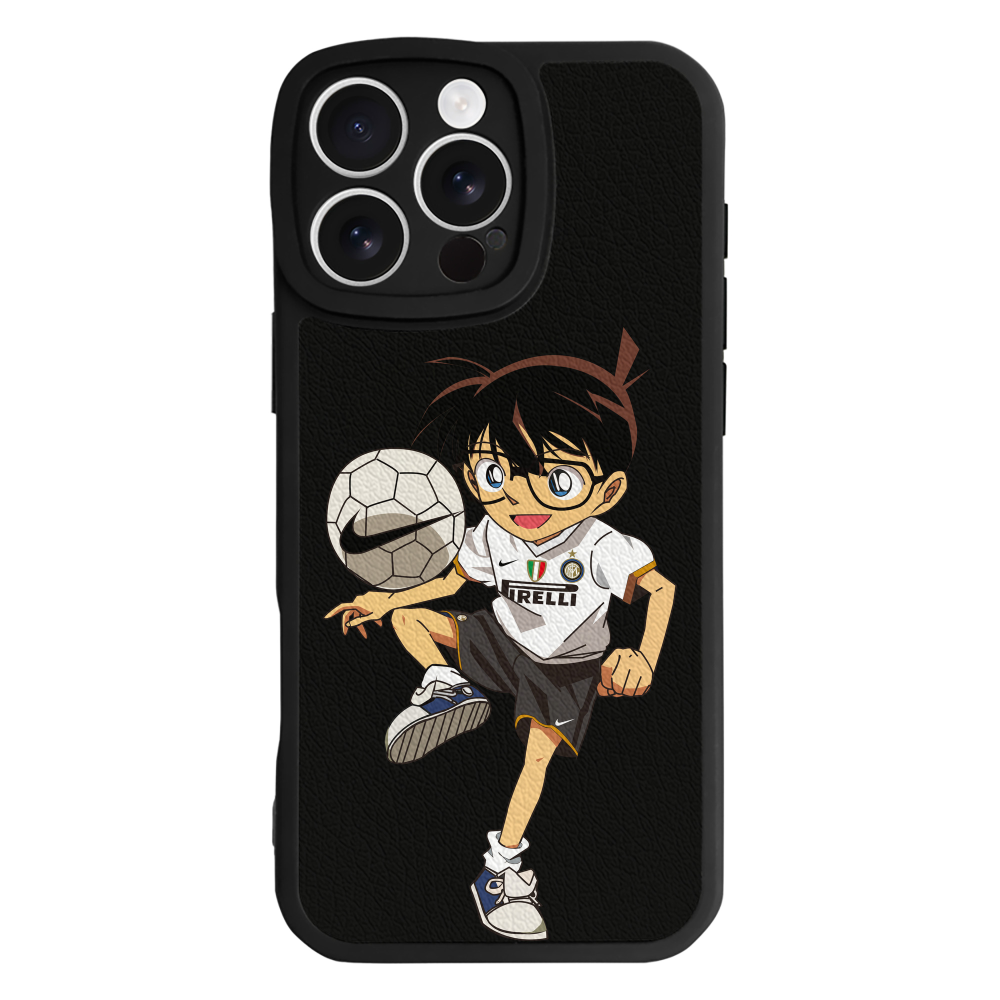 （画像用） 名探偵コナン 江戸川 コナン Detective Conan Conan Edogawa 【iPhone 16シリーズ対応】シリコンスマホケース（レザー調） 材質：シリコン